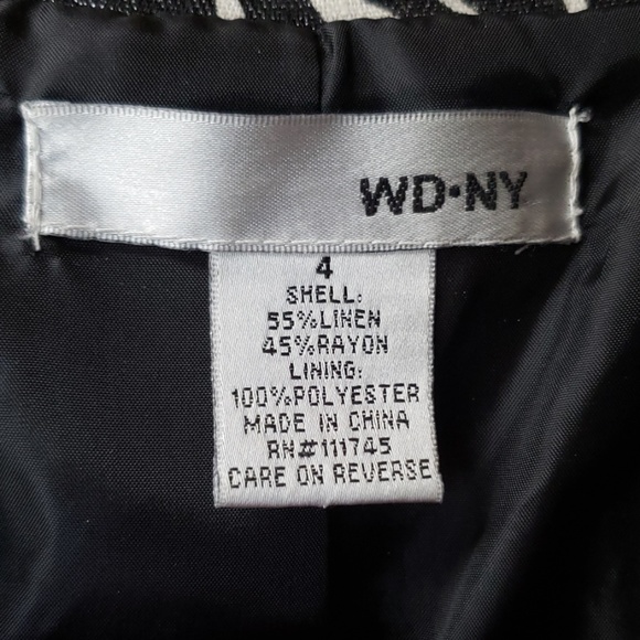 WD•NY Dressy Ladies Top Linen Jacket size 4 - Picture 2 of 5